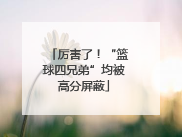 厉害了！“篮球四兄弟”均被高分屏蔽