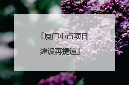 厦门重点项目建设再提速