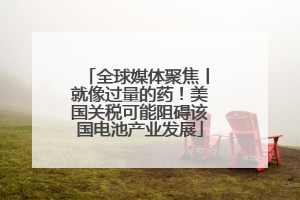 全球媒体聚焦丨就像过量的药！美国关税可能阻碍该国电池产业发展