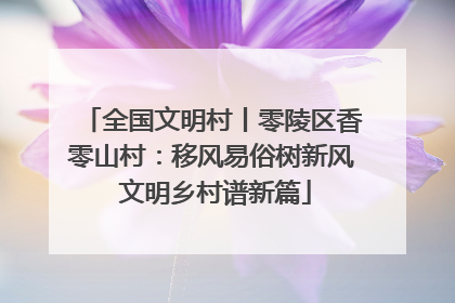 全国文明村丨零陵区香零山村：移风易俗树新风 文明乡村谱新篇