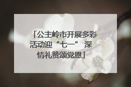 公主岭市开展多彩活动迎“七一” 深情礼赞颂党恩