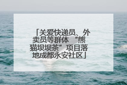 关爱快递员、外卖员等群体 “熊猫坝坝茶”项目落地成都永安社区