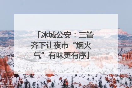 冰城公安：三管齐下让夜市“烟火气”有味更有序