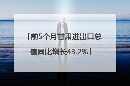 前5个月甘肃进出口总值同比增长43.2%