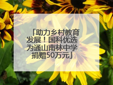 助力乡村教育发展！国科优选为通山南林中学捐赠50万元