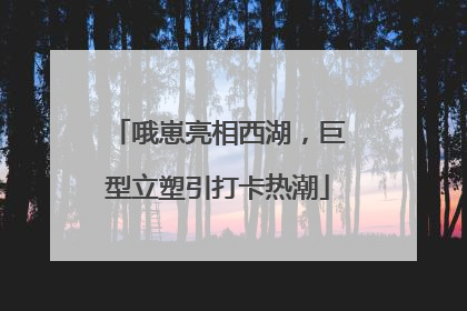 哦崽亮相西湖，巨型立塑引打卡热潮