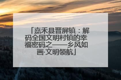 嘉禾县晋屏镇：解码全国文明村镇的幸福密码之——乡风如画·文明领航