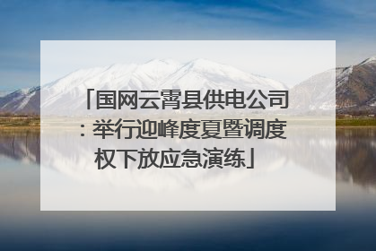 国网云霄县供电公司：举行迎峰度夏暨调度权下放应急演练