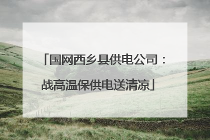 国网西乡县供电公司：战高温保供电送清凉