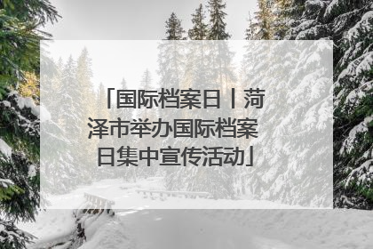 国际档案日丨菏泽市举办国际档案日集中宣传活动