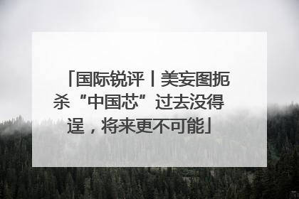 国际锐评丨美妄图扼杀“中国芯”过去没得逞，将来更不可能