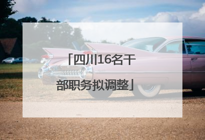 四川16名干部职务拟调整
