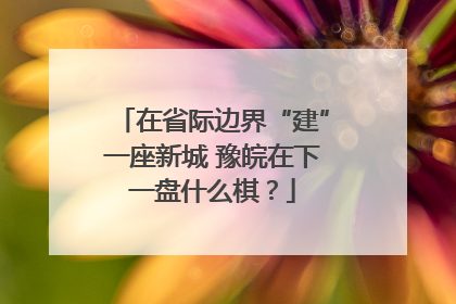 在省际边界“建”一座新城 豫皖在下一盘什么棋？