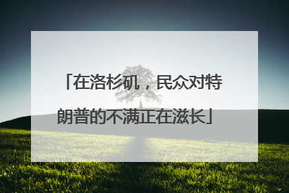 在洛杉矶，民众对特朗普的不满正在滋长