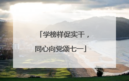 学榜样促实干，同心向党颂七一
