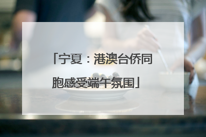 宁夏：港澳台侨同胞感受端午氛围