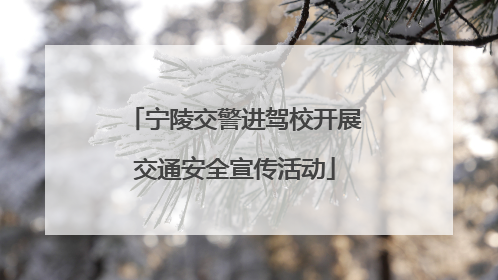 宁陵交警进驾校开展交通安全宣传活动