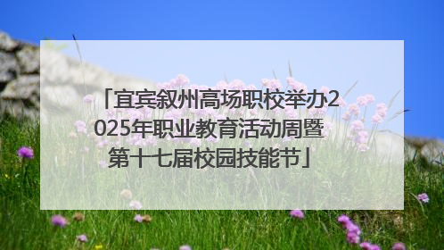 宜宾叙州高场职校举办2025年职业教育活动周暨第十七届校园技能节