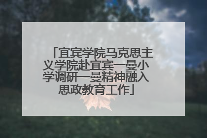 宜宾学院马克思主义学院赴宜宾一曼小学调研一曼精神融入思政教育工作