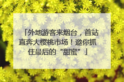 外地游客来烟台，首站直奔大樱桃市场！邀你抓住最后的“甜蜜”