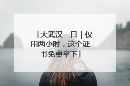 大武汉一日｜仅用两小时，这个证书免费拿下