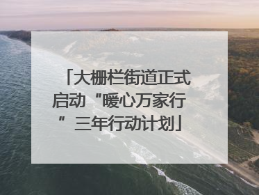 大栅栏街道正式启动“暖心万家行”三年行动计划