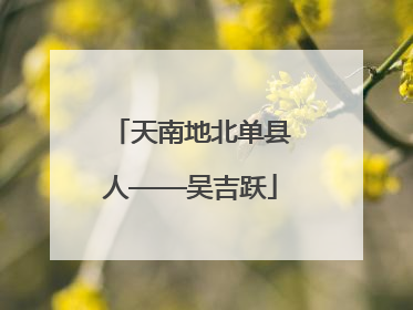 天南地北单县人——吴吉跃