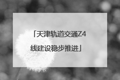 天津轨道交通Z4线建设稳步推进