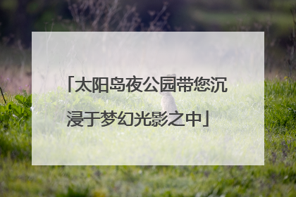 太阳岛夜公园带您沉浸于梦幻光影之中
