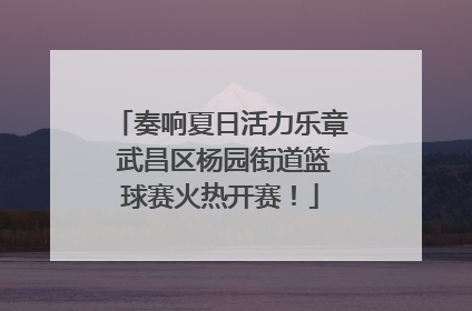 奏响夏日活力乐章 武昌区杨园街道篮球赛火热开赛！