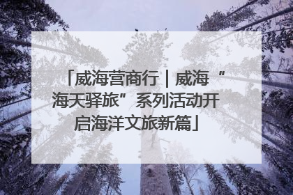 威海营商行｜威海“海天驿旅”系列活动开启海洋文旅新篇