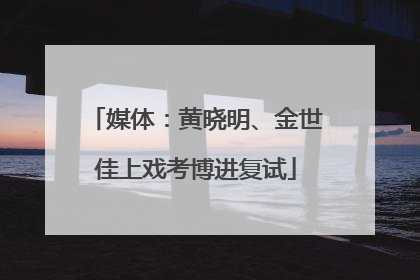 媒体：黄晓明、金世佳上戏考博进复试
