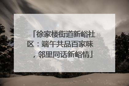 徐家楼街道新峪社区：端午共品百家味，邻里同话新峪情