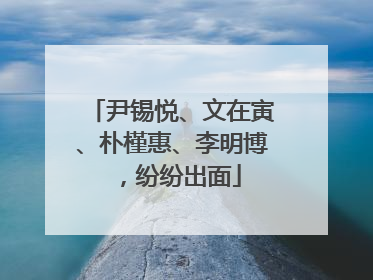 尹锡悦、文在寅、朴槿惠、李明博，纷纷出面