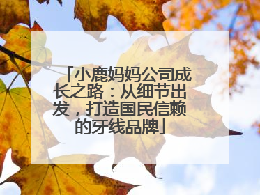 小鹿妈妈公司成长之路：从细节出发，打造国民信赖的牙线品牌