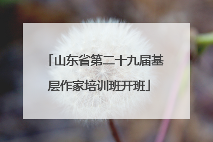 山东省第二十九届基层作家培训班开班