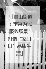嵩山街道：丰富为民服务场景 打造“家门口”品质生活