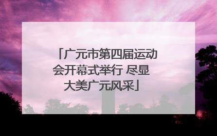 广元市第四届运动会开幕式举行 尽显大美广元风采