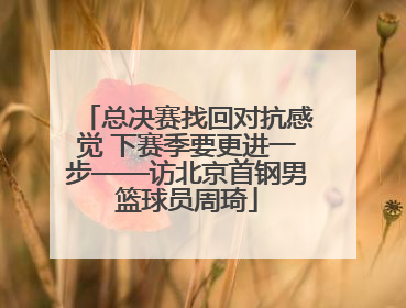 总决赛找回对抗感觉 下赛季要更进一步——访北京首钢男篮球员周琦