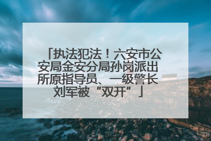 执法犯法！六安市公安局金安分局孙岗派出所原指导员、一级警长刘军被“双开”
