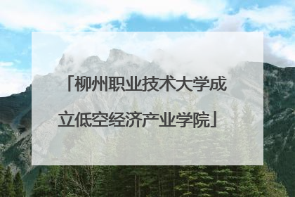 柳州职业技术大学成立低空经济产业学院
