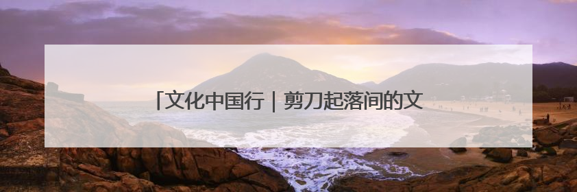 文化中国行｜剪刀起落间的文化密码——东营剪纸“剪”出非遗传承与现代生活的融合之道