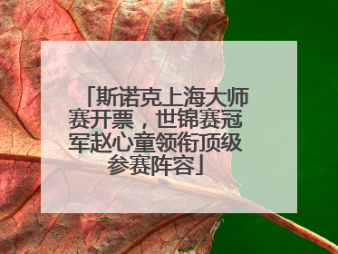 斯诺克上海大师赛开票，世锦赛冠军赵心童领衔顶级参赛阵容