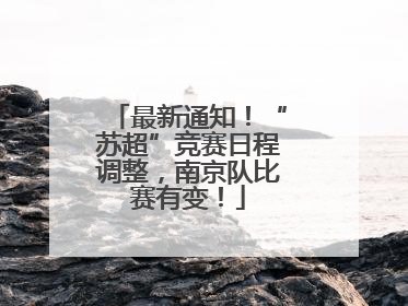 最新通知！“苏超”竞赛日程调整，南京队比赛有变！