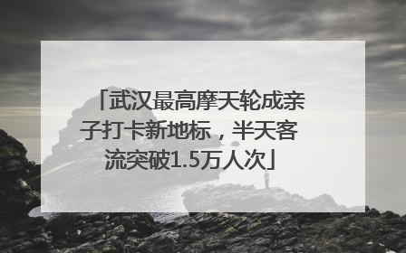 武汉最高摩天轮成亲子打卡新地标，半天客流突破1.5万人次