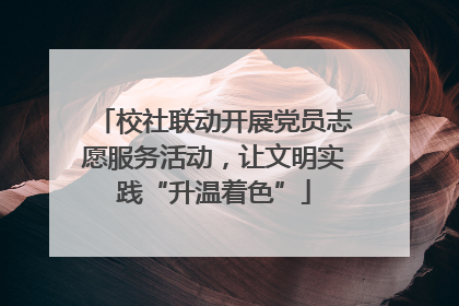 校社联动开展党员志愿服务活动，让文明实践“升温着色”