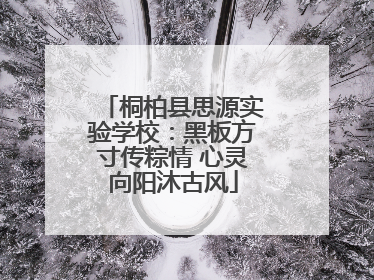 桐柏县思源实验学校：黑板方寸传粽情 心灵向阳沐古风