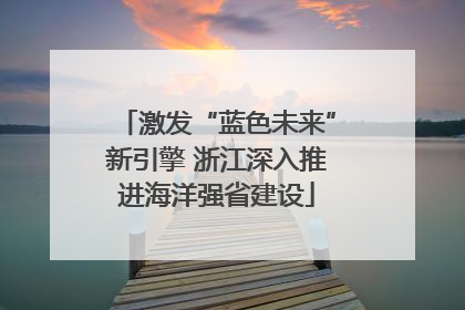 激发“蓝色未来”新引擎 浙江深入推进海洋强省建设