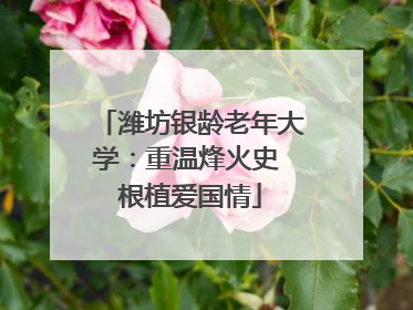 潍坊银龄老年大学：重温烽火史 根植爱国情