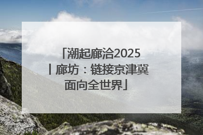 潮起廊洽2025丨廊坊：链接京津冀 面向全世界